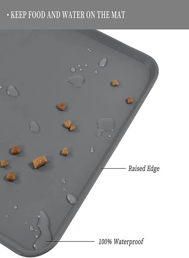 Chavda Pet Silicone Bowl Mat, 18.5" x 11.5", Grey, Non-Stick, Non-Slip, Easy Clean - Image 5